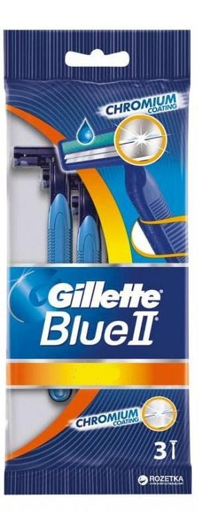 Gillette Blue II Disposable Razor x3
