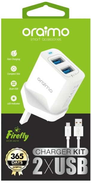 Oraimo Firefly Dual Port Charger OCW-U61D