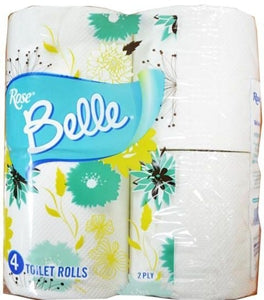 Boulos Rose Belle Toilet Tissue 2 Ply 4 Rolls x12
