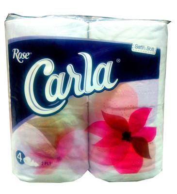 Boulos Rose Carla Toilet Tissue 2 Ply 4 Rolls
