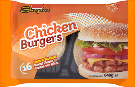 Shazans Chicken Burgers 840 g