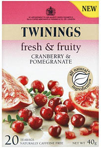Twinings Fresh & Fruity Pomegranate & Raspberry 40 g x20 x4