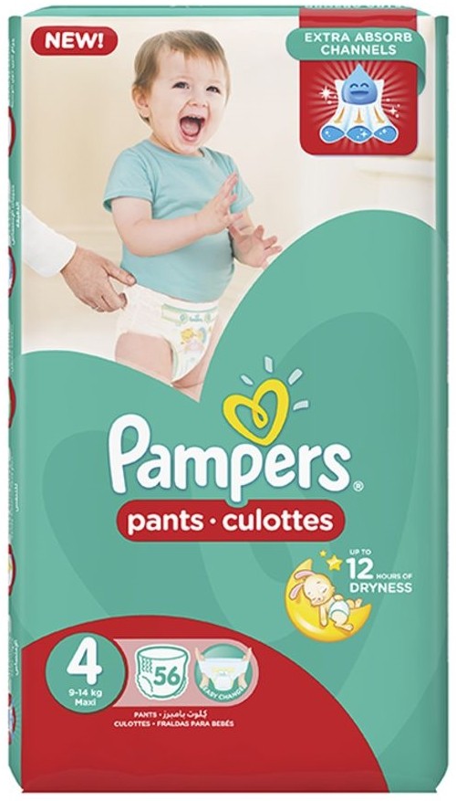Pampers Pants Size 4 Maxi 9-14 kg x56 (PROMO)