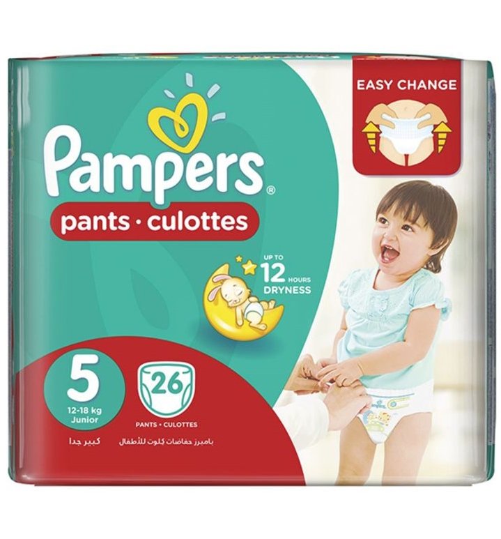 Pampers Pants Size 5 Junior 12-18 kg x26 (PROMO)