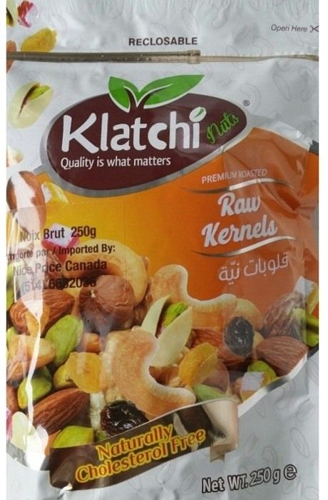 Klatchi Nuts Roasted Raw Kernels Nuts Sachet 250 g