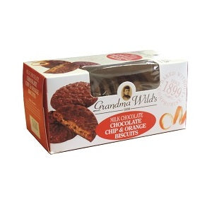 Grandma Wild's Milk Chocolate Chip & Orange Biscuits 150 g