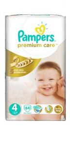 Pampers Premium Care Size 4 Maxi 9-18 kg x64 (NG)
