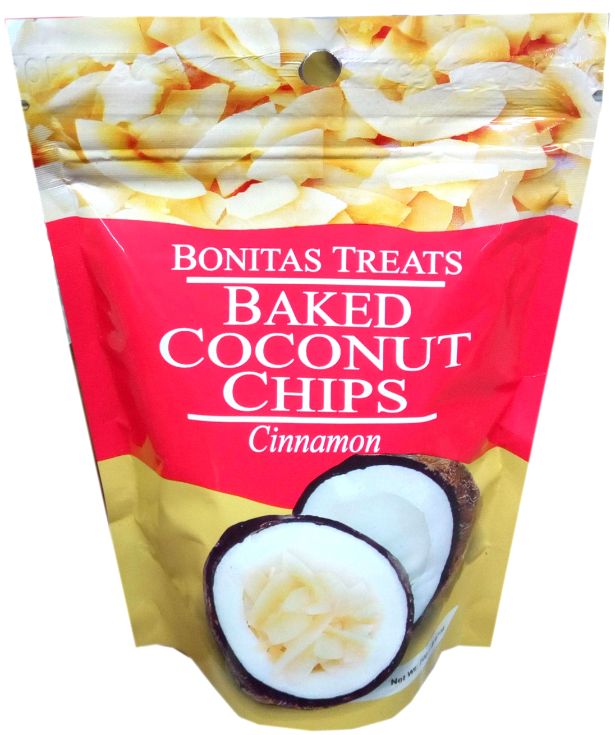 Bonitas Treats Baked Coconut Chips Cinnamon 45 g