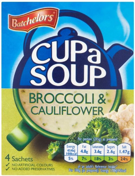 Batchelors Cup A Soup Creamy Broccoli & Cauliflower 101 g x4