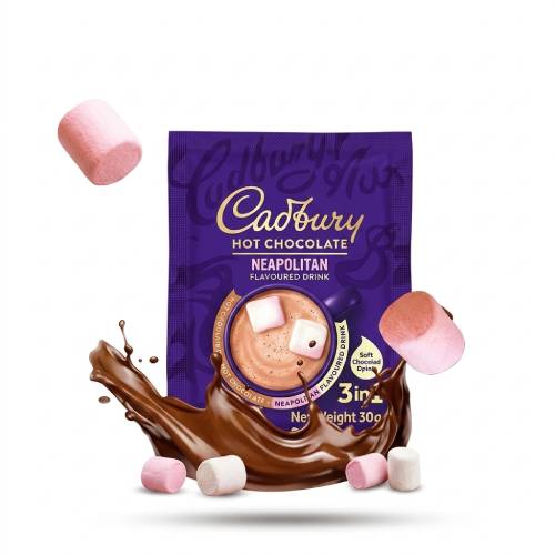 Cadbury Hot Chocolate Neapolitan Flavoured Drink 3 in 1 30 g