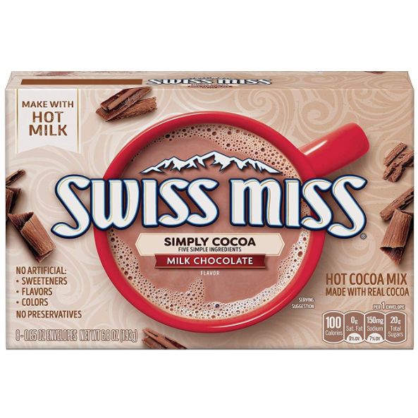 Swiss Miss Hot Cocoa Mix Simply Cocoa Milk Chocolate 193 g
