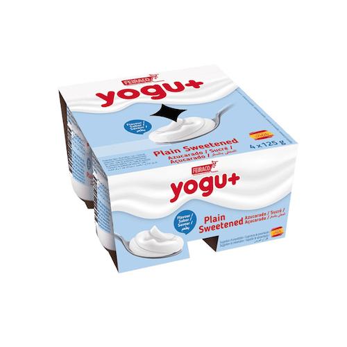 Yogu+ Yoghurt Plain Sweetened 125 g x4