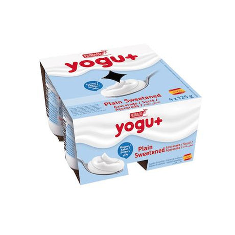 Yogu+ Yoghurt Plain Sweetened 125 g x4