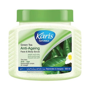 Karis Naturals Anti-Aging Green Tea Face & Body Scrub 600 ml
