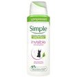 Simple Anti-Perspirant Deodorant Spray Invisible 250 ml