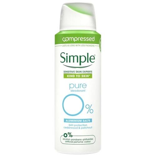Simple Anti-Perspirant Deodorant Spray Pure Cedarwood & Patchouli 250 ml