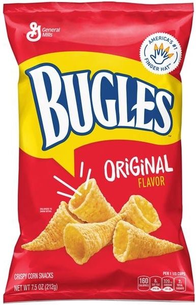 Bugles Ranch Crispy Corn Snacks 212 g