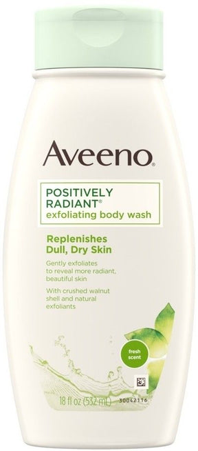 Aveeno Positively Radiant Exfoliating Body Wash 532 ml