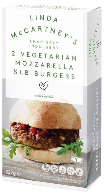 Linda McCartney Mozzarella Burgers 227 g