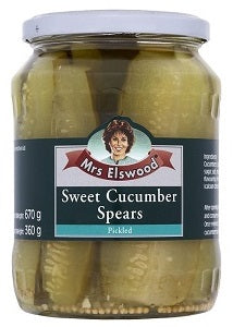 Mrs Elswood Sweet Cucumber Spears Pickled 670 g