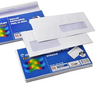 White Envelope Peel & Seal 110 x 220 With Window