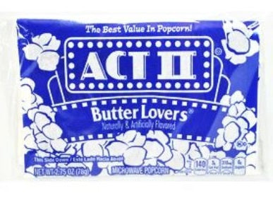 Act II Microwave Popcorn Butter Lovers 78 g Supermart.ng