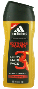 Adidas Shower Gel 3 in 1 Extreme Power Boosting With Coffee Extract 250 ml Supermart.ng