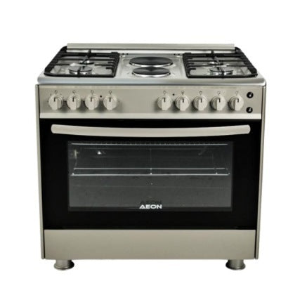 Aeon Cooker FF9422 GBZM 4 Gas + 2 Electric 90 x 60 - Silver Supermart.ng