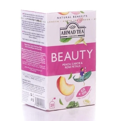 Ahmad Tea Beauty Peach, Carob & Rose Petals Tea 30 g x20 Supermart.ng