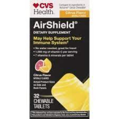 Air Shield Immune Support Citrus Flavour 32 Chewable Tablets Supermart.ng