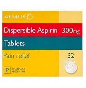 Almus Dispersible Aspirin 300 mg 32 Tablets Supermart.ng
