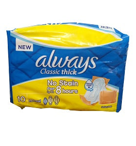 Always Classic Thick Normal Pads x10 Supermart.ng