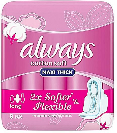 Always Cotton Soft Maxi Thick Long x8 Supermart.ng