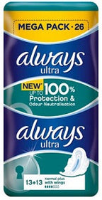 Always Ultra Protection Normal Plus With Wings x26 Supermart.ng