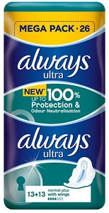 Always Ultra Protection Normal Plus With Wings x26 Supermart.ng