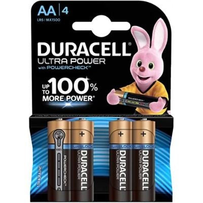 Duracell Ultra Power With Powercheck Batteries AA x4