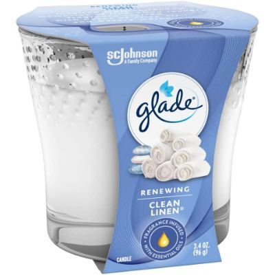 Glade Candle Renewing Clean Linen 96 g