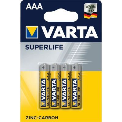 Varta Superlife Zinc-Carbon AAA Batteries R03 x4