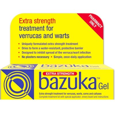 Buy Bazuka Extra Strength Verrucas Wart Treatment Gel 6 G Yellow In buy-bazuka-extra-strength-verrucas-wart-treatment-gel-6-g-yellow-in