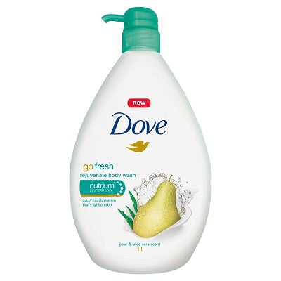 Dove Body Wash Go Fresh With Pear & Aloe Vera Rejuvenate 1 L