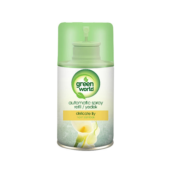 Green World Air Freshener Automatic Spray Refill Delicate Lily 250 ml