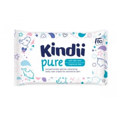 Kindii Pure Infants & Babies Wet Wipes x60