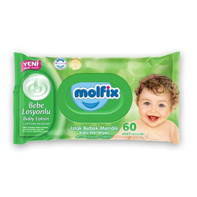 Molfix Baby Wet Wipes Fresh Clean 60 Wipes x3