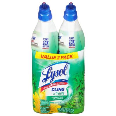 Lysol Toilet Bowl Cleaner Cling & Fresh Forest Rain 709 ml x2