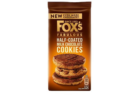 Fox's Fabulous Cookies Half Coated Milk Chocolate 180 g