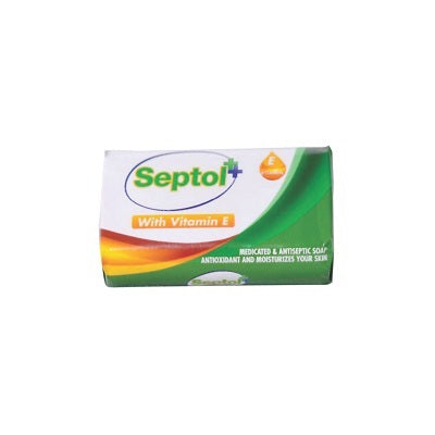 Septol Medicated & Antiseptic Black Soap With Vitamin E 70 g x6